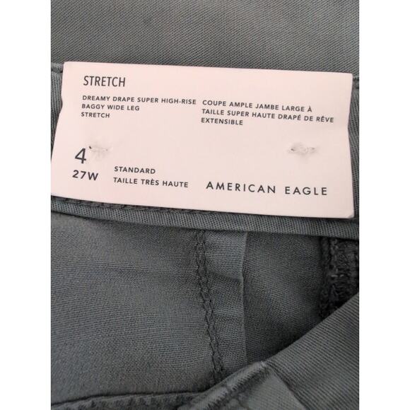 American Eagle Pants Women Size 27* Dreamy Drape Super High Rise Baggy Wide Leg - Picture 8 of 8